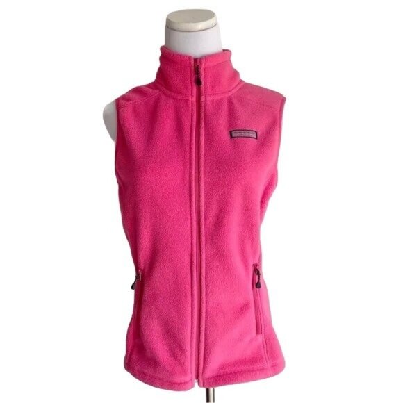 Vineyard Vines Westerly Pink Fleece Vest - Picture 5 of 8